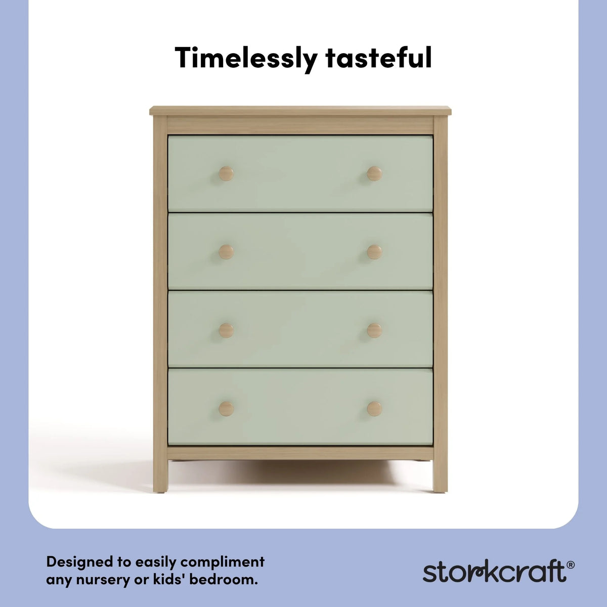 Storkcraft Alpine 4 Drawer Nursery Dresser, White