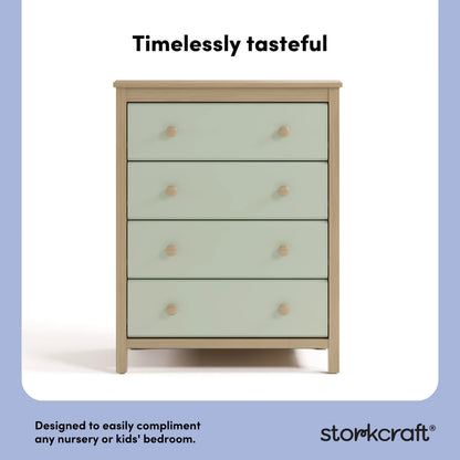 Storkcraft Alpine 4 Drawer Nursery Dresser, White