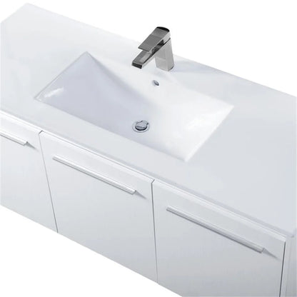 Elegant Kitchen and Bath 48 Inch  Single Bathroom Floating Vanity In Concrete Grey