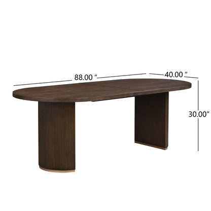 Christopher Knight Home Minimalist 88�� Oval Dining Table for 4-6, Espresso