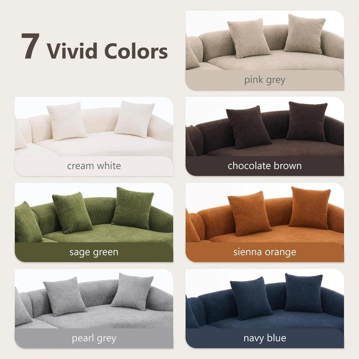 Loveseat Sectional Sofa for Living Room, 65’�?Modern Luxury Plush Chenille Extra Deep Seat Curved Cloud Floor Couch with 3 Throw Pillows for Small Spaces, No Assembly Needed, Sapphire Blue