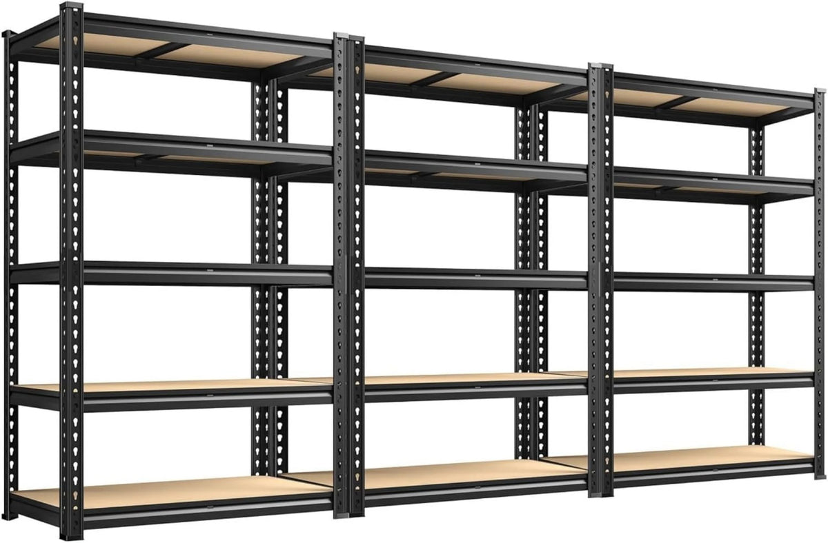 Storage Shelves 5 Tier Garage Shelving Heavy Duty Adjustable Garage Shelves, Utility Rack Shelf, Shelving Units for Storage Warehouse Pantry Closet, 35.5" W x 11.9" D x 72" H, 4 Pack