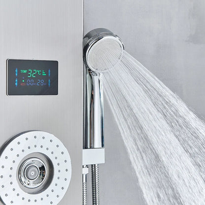 Shower Panel Tower System LED Rain&Waterfall Massage Jet Sprayer Stainless Steel