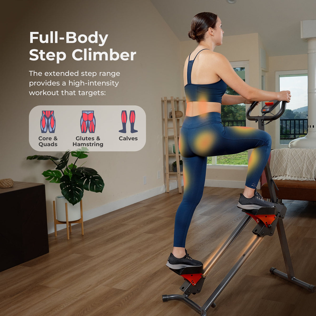 Sunny Health & Fitness SMART Climber Stepper with Handlebar & Free SunnyFit® App Membership – SF-S021001