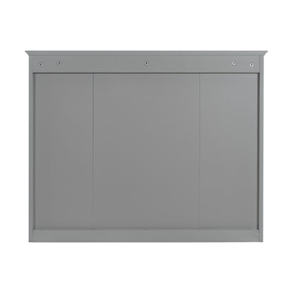 Furvclv Bathroom Wall Mirror Cabinet Modern Wall Mounted Cabinet Storage Organizer With Single Mirror Door 6 Open Shelves