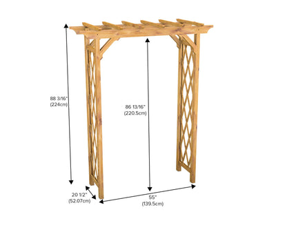 Vita 55 in x 88 in Heartwood Arbor, Cedar, Golden, Brown, VA68897