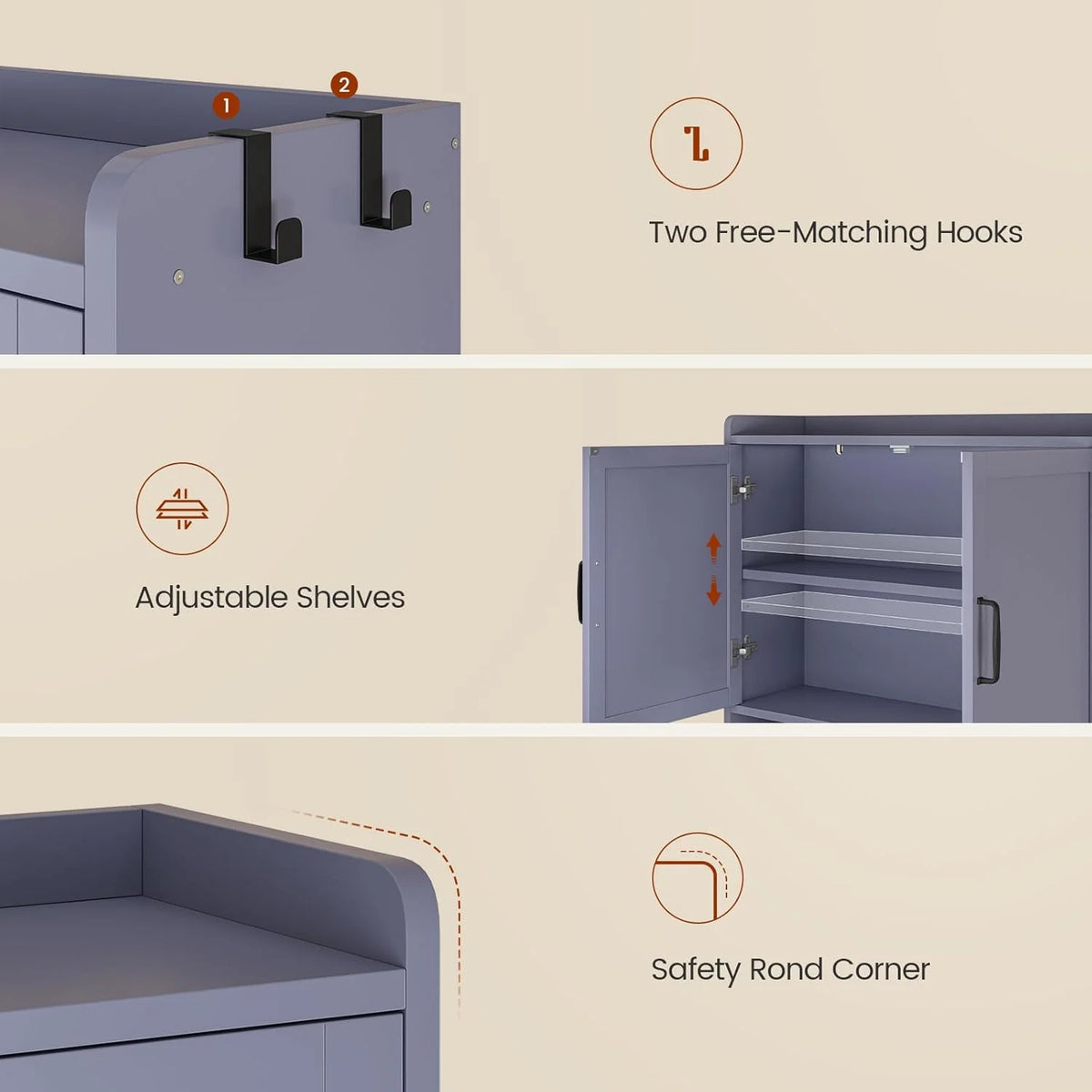 Frhnenha Over The Toilet Storage Cabinet with Pulley, Bathroom Storage Cabinet, with Adjustable Shelf and Open Shelf for Bathroom, Restroom, Laundry, White