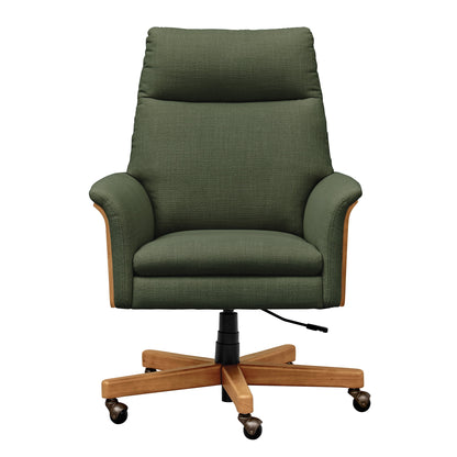 Better Homes & Gardens Juliet Tall Back Office Chair, Olive and Light Honey Finish