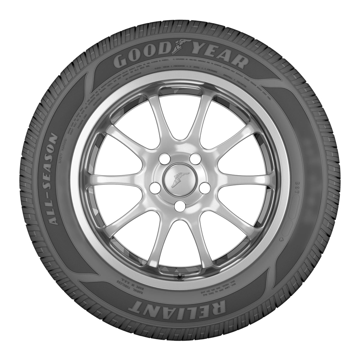 Goodyear Reliant All-Season 225/55R17 97V All-Season Tire Fits: 2016-19 Chevrolet Malibu Hybrid, 2011-13 Chevrolet Impala LT