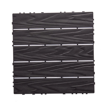 76-Pack Plastic Interlocking Deck Tiles - 68.80 Sq.Ft Outdoor Plastic Flooring Super Durable & Waterproof All-Weather Indoor/Outdoor