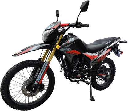 RPS Hawk DLX 250 cc EFI Fuel Injection Enduro Dirtbike gas Bike Hawk EFI Deluxe Gas Motorcycle - Choose your color