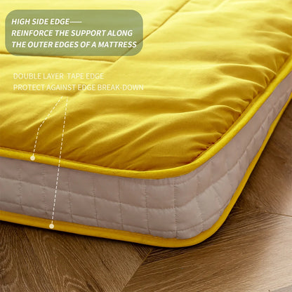 Futon Mattress, Padded Japanese Floor Mattress Quilted Bed Mattress Topper, Extra Thick Folding Sleeping Pad, Dark Grey, Twin