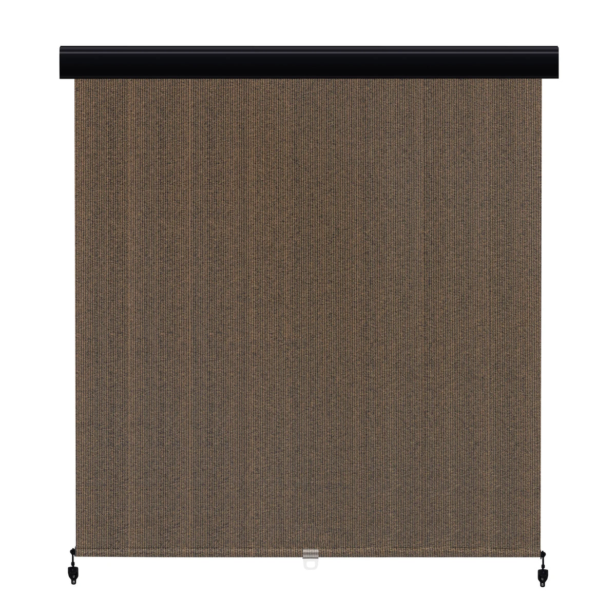 Vicllax Outdoor Patio Blinds Sun Shades Spring Roller Shade with Valance for Patio, Gray, 8'Wx8'H