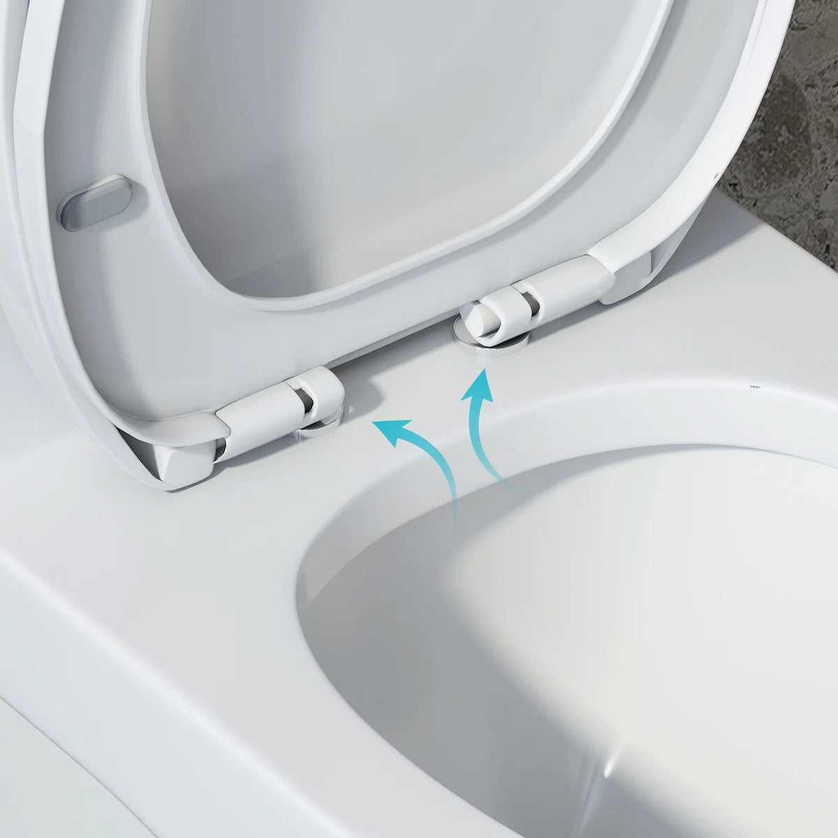 Puremind One-Piece Elongated Ceramic Toilet,4/6 Dual Flush 1.28 Gpf, White (27.6''Dx15''Wx29.5''H)