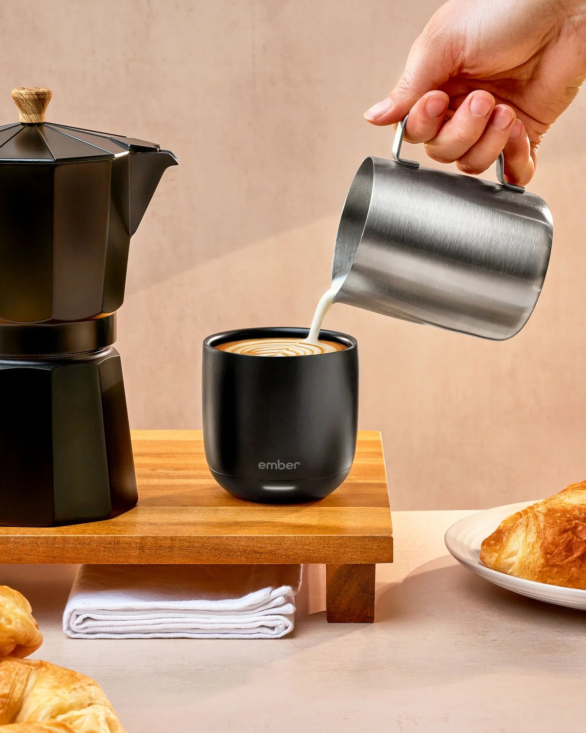 Ember Temperature Control Smart Cup, 6 oz, Black, Up To 1.5-hr Battery Life - App Controlled Heated Cup - Improved Design