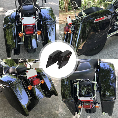 Kojem Hard Saddle Bags for 1993 - 2013 Harley Road King Glide Vivid Black Lockable Saddlebags