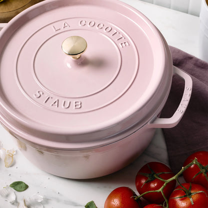 Staub Cast Iron 7-qt Round Cocotte - Grenadine