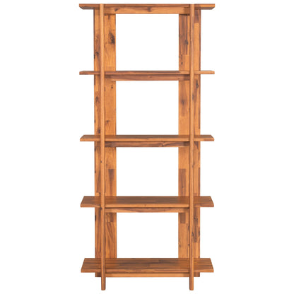 Christopher Knight Home 4-Tier Open Bookcase, 70.2" Solid Acacia Wood Modern Display Bookshelf, Ebonized Finish