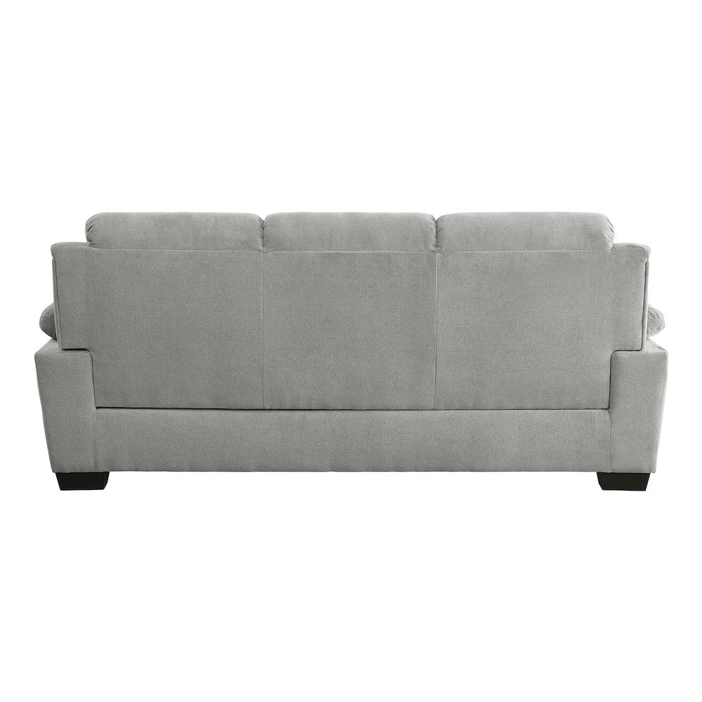 Lexicon Holleman Modern Textured Fabric Sofa with Pillow-top Arms in Light Gray