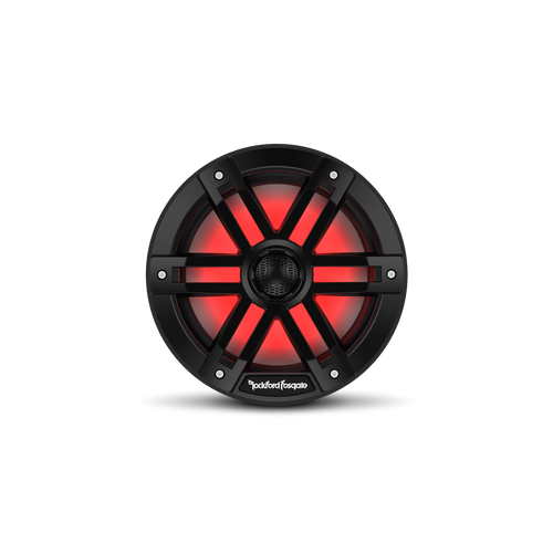 Rockford Fosgate M1-8B Color Optix 8�� 2-Way Coaxial Multicolor LED Lighted Marine Speakers - Black (Pair)