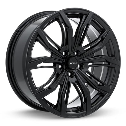 RTX BLACK WIDOW Custom Wheel - 17x7.5, 42 Offset, 5x114.3 Bolt Pattern, 73.1mm Hub - Satin Black Rim