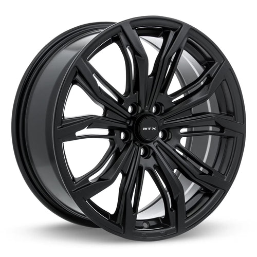 RTX BLACK WIDOW Custom Wheel - 17x7.5, 42 Offset, 5x114.3 Bolt Pattern, 73.1mm Hub - Satin Black Rim