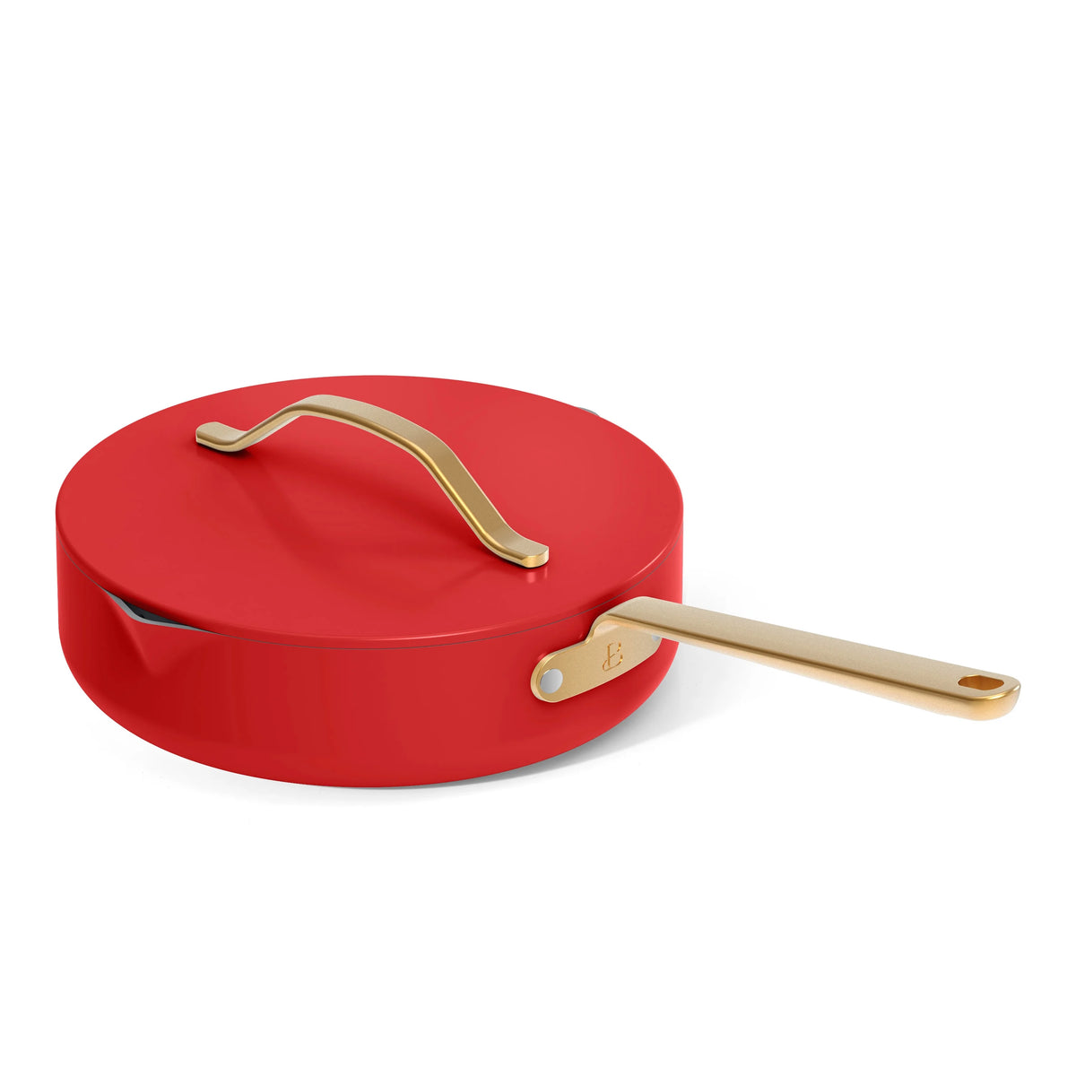 Beautiful 12pc Ceramic Non-Stick Cookware Set with Strainer Lids, White Icing by Drew Barrymore
