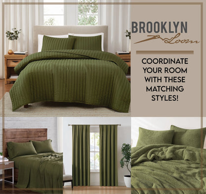 Brooklyn Loom Bubble Faux Fur 100% Microfiber Polyester  Twin XL Blanket in Green, All Season, Adult Size, OEKO-TEX Certified