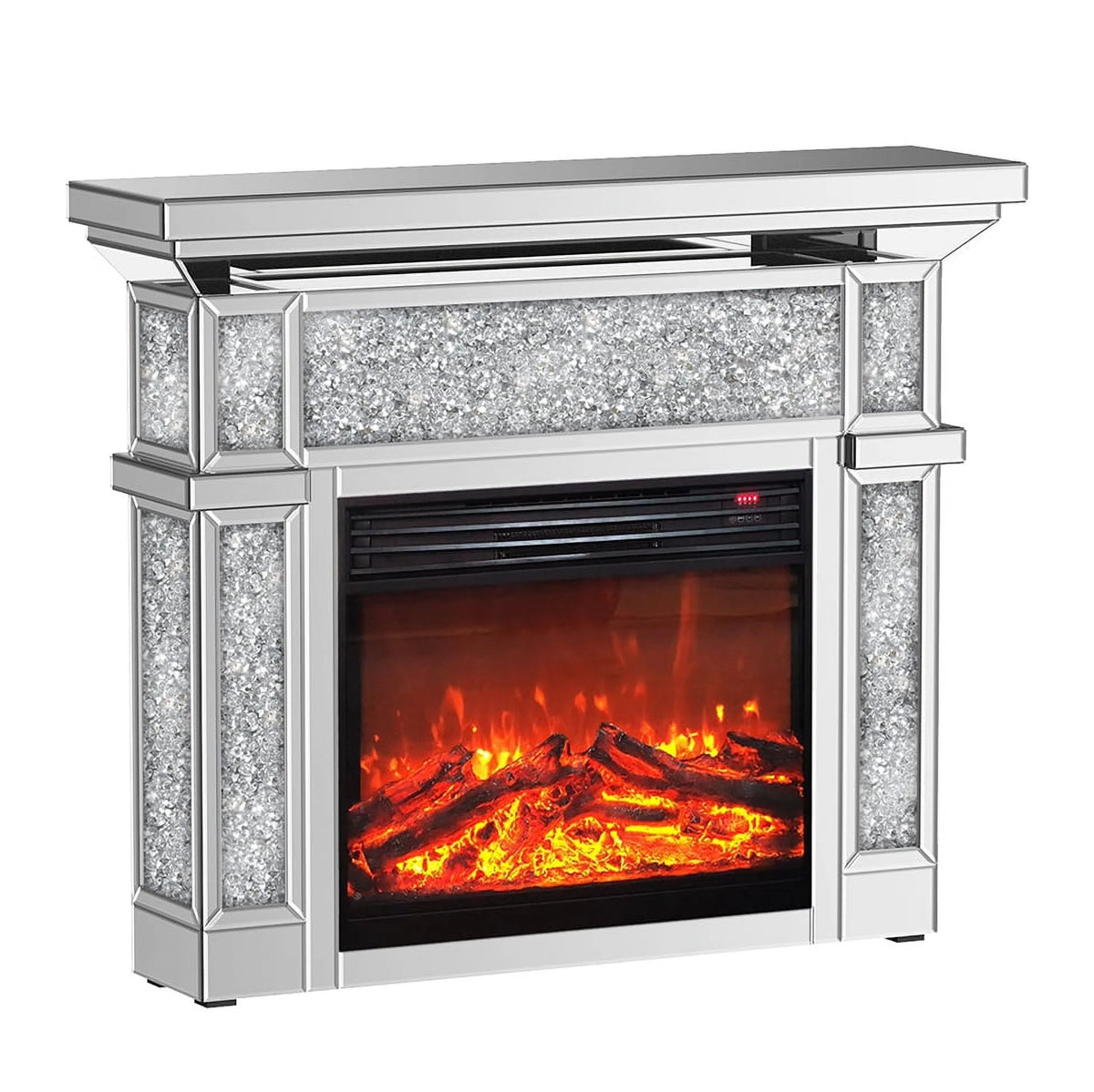 ENENE Mirrored Electric Fireplace 47���� x 40���� 1500W Indoor Fireplace