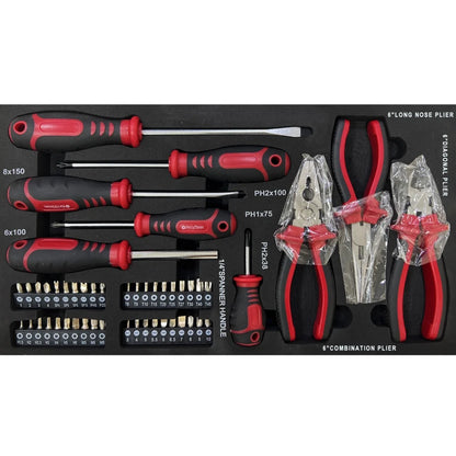 799PCS Aluminum Trolley Case Tool Set, Complete Tool Box Set with Rolling Wheels, Household Hand Tools Kit for Men, Silver