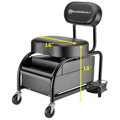 Powerbuilt Professional Detailer Roller Seat - 240299