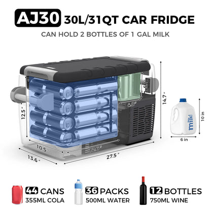 Setpower AJ30 32Quarts Portable Freezer Fridge 12V Cooler, Car Camping Truck RV