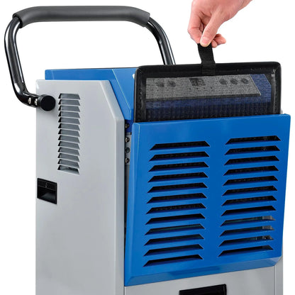 Global Industries 246687 Commercial Dehumidifier Heavy Duty 110 Pints Per Day, Blue & Grey