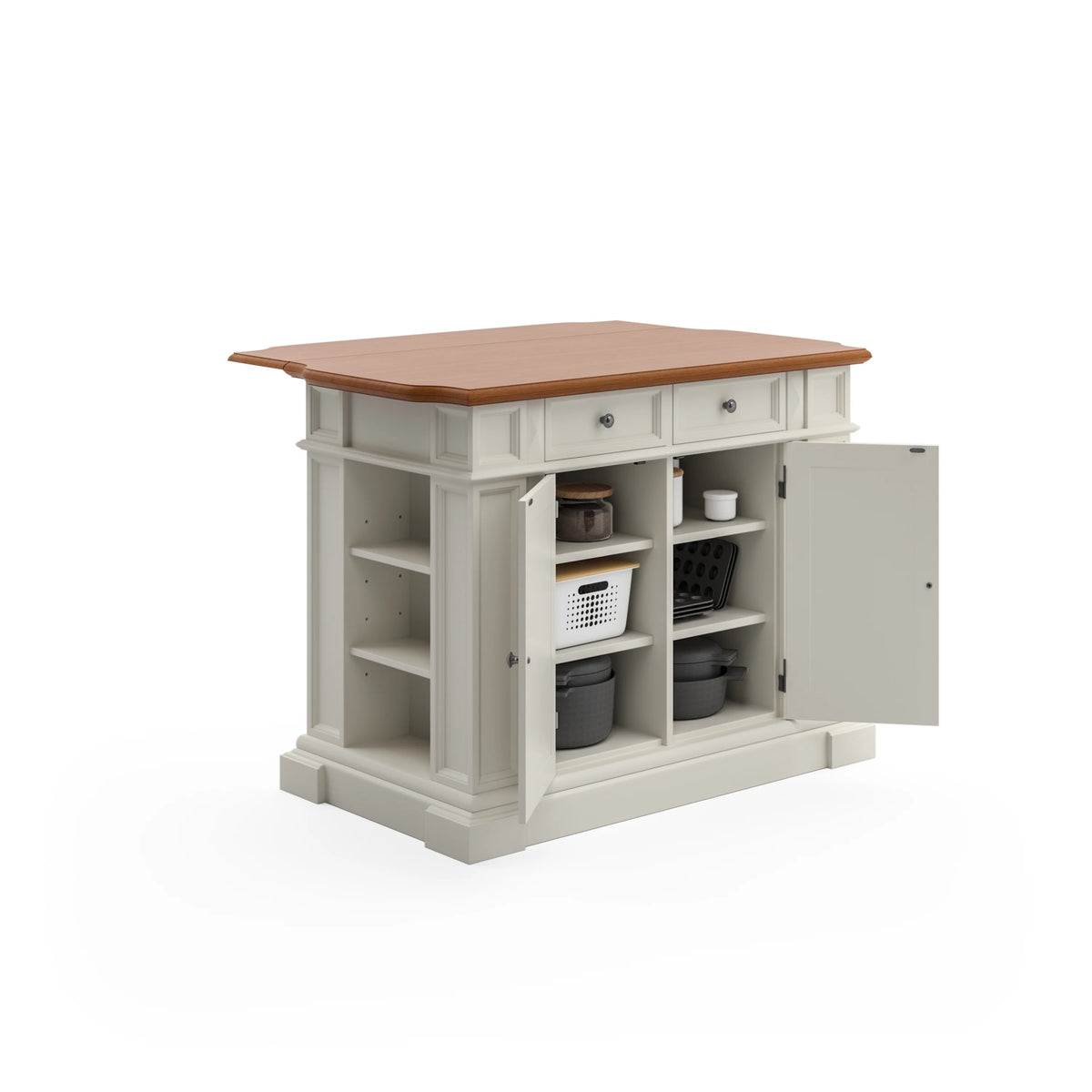 Homestyles Americana Wood Kitchen Island in Black