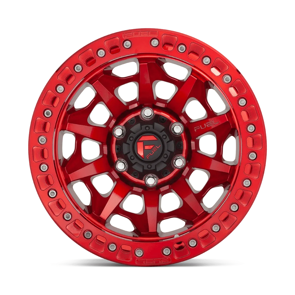 Fuel 1PC Aluminum Rim D113 COVERT BL - OFF ROAD ONLY 17X9in Candy Red Finish, D11317907545