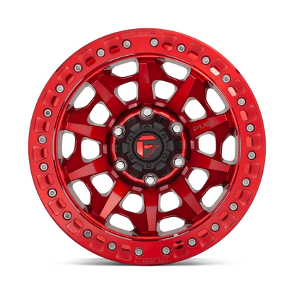 Fuel 1PC Aluminum Rim D113 COVERT BL - OFF ROAD ONLY 17X9in Candy Red Finish, D11317907545