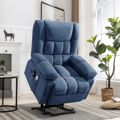 JONPONY Power Lift Recliner Chair Recliners for Elderly with Heat and Massage Recliner Chair for Living Room with Infinite Position and Side Pocket,USB Charge Port,Brown