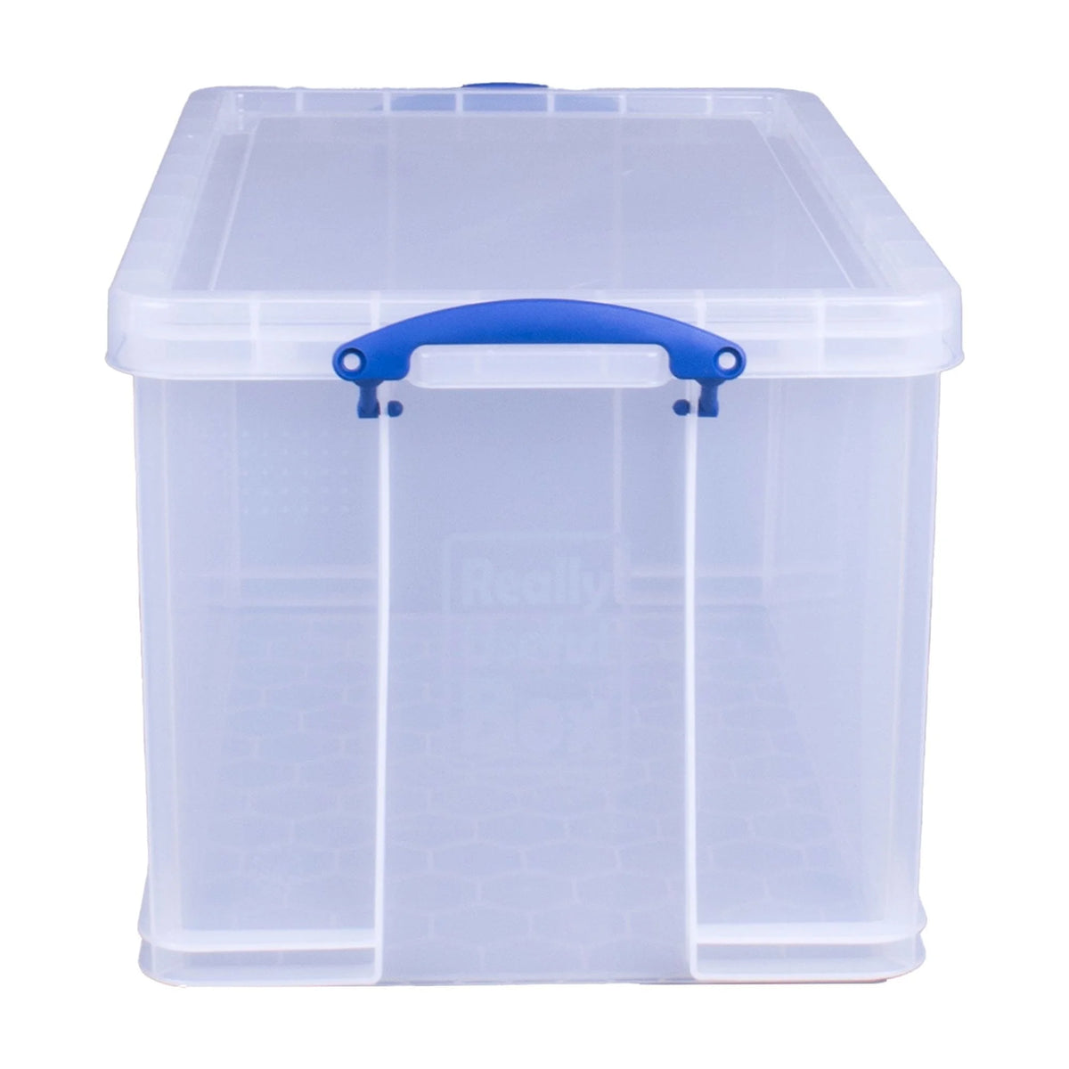Really Useful Box 84L Storage Bin w/Snap Lid & Clip Lock Handle, 2 Pack,