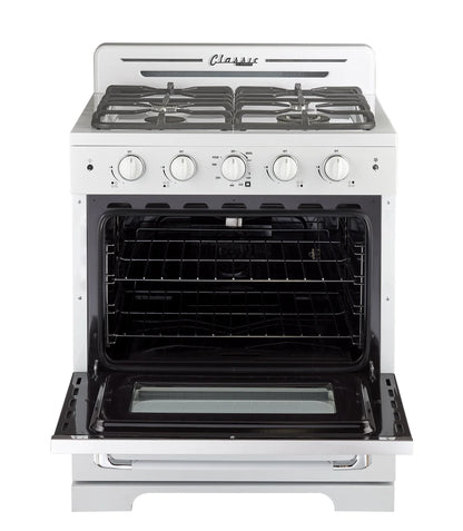 Unique Classic Retro 30" 3.9 cu/ft Freestanding Gas Range with Convection Oven and Sealed Burners
