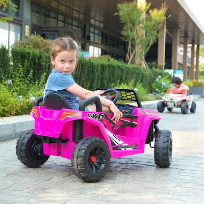 TOBBI 12V Kids Electric off-Road UTV Truck Car Battery Powered Ride on Toys for Girls with LED Headlights, Music, Horn