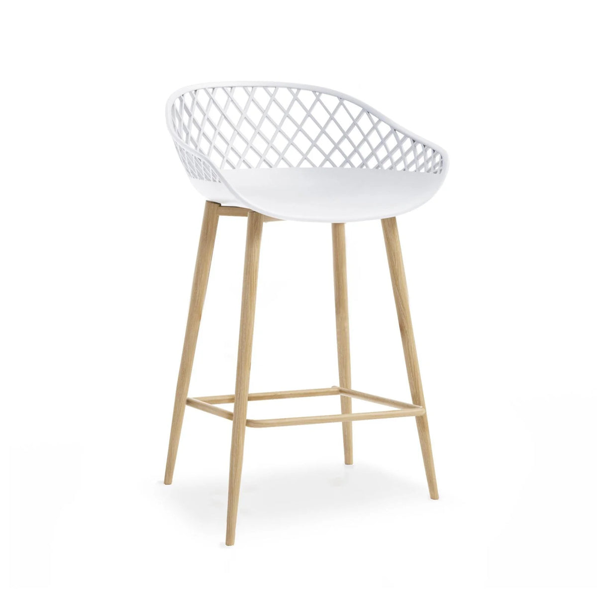 Kurv Indoor and Outdoor Counter Stool - Aloe Green - Set of 2