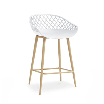 Kurv Indoor and Outdoor Counter Stool - Aloe Green - Set of 2