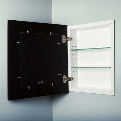 14x18 Contemporary White Mirrored Medicine Cabinet by Fox Hollow Furnishings