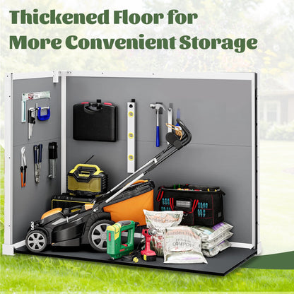 41 cu.ft Outdoor Shed, Horizontal All-Weather Resin Storage Shed, Resistant Tool Shed for Storage of Bike/Trash Cans/Garden Tools/Lawn Mowers, 55.9"L x 29.52"W x 43.3"H Gray