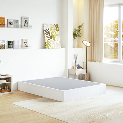 ULIESC 9 inch Queen Metal Box Spring, Sturdy Mattress Foundation, Fabric Cover Included, Easy Assembly