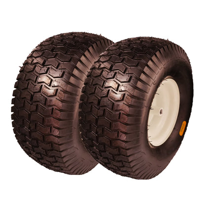 Set of 2 20x8.00-8 Lawn Mower Tire and Wheel Tubeless with 3/4 Bushing, 3.5��Offset Hub and 3 1/16�� Keyway 20x8x8 Lawn Mower Tire with Rim for Tractor Rear, Turf Tread 20 inch Wheels