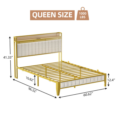 WhizMax Under Bed Storage Platform Bed Frame, Queen