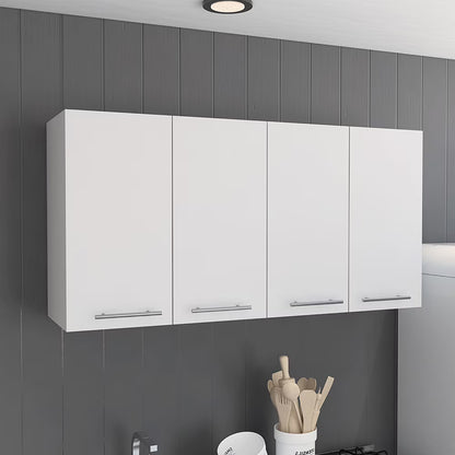 Cfowner 3 Door Wall Mounted Storage Cabinet, 47.20" W x 23.6" H x 13.10" D, White