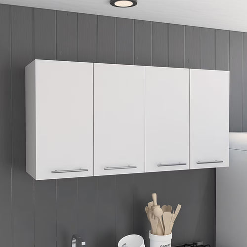 Cfowner 3 Door Wall Mounted Storage Cabinet, 47.20" W x 23.6" H x 13.10" D, White
