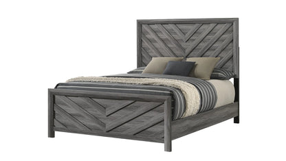 Denver Modern Style 4PC Full Size Bedroom Set Made With Wood in Gray Colour